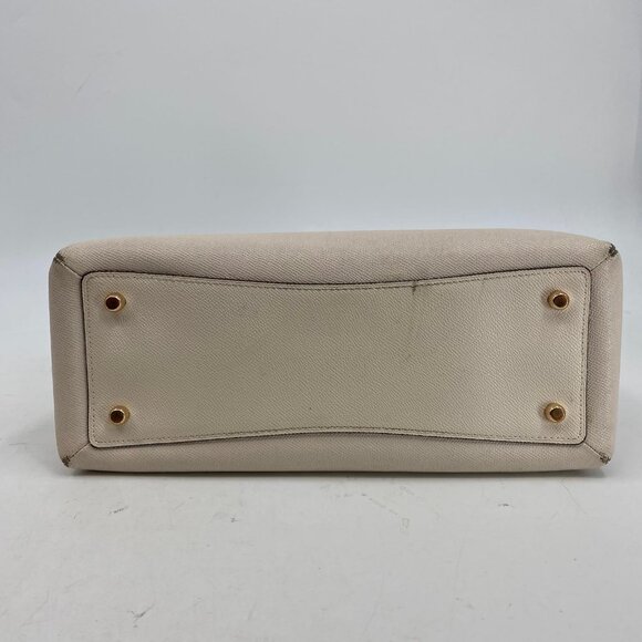 Coach Beige Leather Top Handle Shoulder Bag | Classic Style - Picture 2 of 10